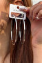 Silver Color Thin Large Hoop Women's Earrings - 2