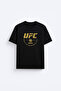 Ufc Fight Night Printed Cotton Black T-Shirt T-Shirt