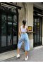 Women's High Waist Biker Jeans Capri Pants - 2