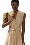 Tie-belt shirt dress