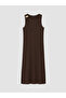 Lcw Comfort Crew Neck Gathered Textured Dress - 4