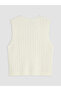 White Embroidered Wool Women's Knitwear Vest - 6