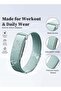 Woven Nylon Sport Loop Band for Fitbit Air – Breathable Elastic Replacement Strap with Secure Hook-and-Loop Fastener – Comfortable Lightweight Wristband - Fog Fog - 4