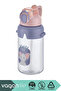 650ml New Collection Neck Strap Thick Silicone Straw Handle Lockable Lid Cute Friends Patterned Polycarbonate Kids School Water Bottle