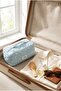 Flex Suede Daisy Patterned Large Size Hair Styling Airwrap Organizer Bag |   Travel and Daily Use Cosmetic Bag - 4