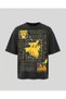Pokemon Printed Black Relaxed Fit Unisex T-Shirt