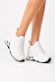 Women's White Hidden Padded Sole Sneakers [10] cm