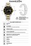 Men's Wristwatch Steel Band Analog with Calendar Black Dial Dual Color Classic Wrist Watch Men's Gift - 5