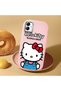Samsung Galaxy A03 Compatible Case with Camera Protection Pink Silicone Couple Phone Case with Kitty Pattern - 2
