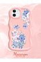 iPhone 11 Compatible Case Camera Protector Pink Silicone Couple Phone Case Floral Pattern - 2