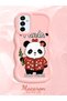 Samsung Galaxy M23 Compatible Case Camera Protector Pink Silicone Couple Phone Case Panda Pattern - 2