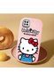 Redmi 9C Compatible Case Camera Protector Pink Silicone Couple Phone Case with Kitty Pattern - 2