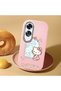 Oppo A60 Compatible Case Camera Protector Pink Silicone Couple Phone Case with Kitty Pattern - 2