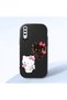 Samsung Galaxy A50S Compatible Case with Camera Protection Black Silicone Couple Phone Case with Kitty Pattern
