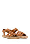 Women's Tan Leather Espadrille Sandals with Ankle Buckle 26Sfd206518 - 2