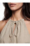 Alita City Halter Neck Blouse with Drawstring Detail - 3