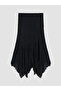 Black Asymmetrical Cut Lace Openwork Skirt - 6