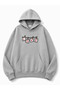 Love Printed Hooded 2 Thread Threaded Sweatshirt