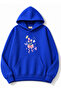 Tulip Flower Printed Hooded 2 Thread Threaded Sweatshirt