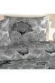 Lumire Single 100% Cotton Ranforce Duvet Cover Set Gray 57 Thread (2 Pieces) 160X220/50X70 Gray - 2