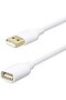 كابل تمديد USB 2.0 (16.5 قدم/5 متر، أبيض) |   منفذ ذكر إلى منفذ أنثى، للشحن والمزامنة، USB E