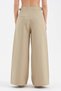 Women's Pleated Front Belt with Metal Buckle Detailed Design Trousers - 3