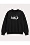 Printed Detailed Embroidered 2 Thread Crew Neck Sweatshirt
