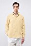 Dark Yellow Striped Men's Shirt - 4