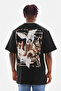 Unisex printed oversize t-shirt - black - 3