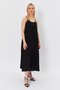 Strappy Long Bell Dress - Black