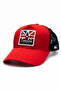 London Printed Mesh Baseball Cap with Interchangeable Patch