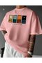 Unisex Pink Printed Oversize T-Shirt - Custom Design Sports and Casual T-Shirt - 2