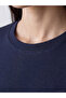 Lcw Everyday Navy Blue Crew Neck Soft Touch Women's T-Shirt - 3