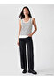 Lcw Everyday Ecru U-Neck Striped Women's Knitwear Undershirt - 2