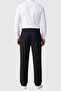 Black Men's Comfortable Fit Single Pleated Fabric Trousers with Elastic Sides, Flexible Smart Casual Pants 0970 - 4