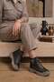Jerry Imported Special Series Genuine Leather Women's Sport Boots with Side Stone Details Black - 3