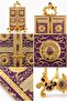 Stone-Embellished Gold-Look Decorative Quran Storage Box and Stand Large Size - 4
