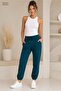 Women's Jogger 3 Thread Ripped Long Elastic Cuffed Sweatpants Unprinted Spring Winter Long Cuffed Jogger Sweatpants Women's Adult Basic Elastic Pocketed Long Cuffed Sweatpants - 4