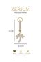 Trend Bag Charm and Ornament Keychain with Crystal Stones and Palm Figure Premium - 3