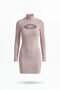 Chest Window Detail Zipper Dress - 6