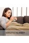 بطانية من الصوف، 280 جرام/متر مربع، بطانية سرير فائقة النعومة، بطانيات فلانيل مريحة وخفيفة الوزن للسرير - 2