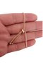 Gold Color Enamel Work Evil Eye Clover Bracelet, Adjustable According to the Size. - 4