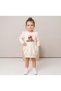 Girl's Teddy Bear Printed Pocket Sweat Dress 1-4 Years Old Winter Casual Dress