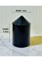 Pillar Candles Black Color Set Of 4Pcs Unscented Candles 7.5cm Long x 5cm Round - 3