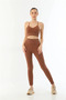 Kahve Mi 3921 Soft Seamless Ripped Leggings Yoga Set