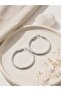 316L Steel Silver Color 36 mm Hoop Earrings - 2