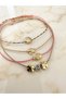 Set of 4 Sea-Themed Clover Bracelets with Mussel, Turtle, Fish and Evil Eye Beads