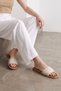 Women's Flat Slippers Beige Daily Knitted New Season M500 - 2