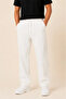 Men's Wrinkled Fabric Relaxed Fit Elastic Lace-Up Pocket Trousers - White - 4