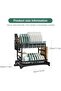Dish Drying Rack 2 Tier Dish Rack Dish Drying Stand with Utensil Holder & Drainboard Tray & C - 6